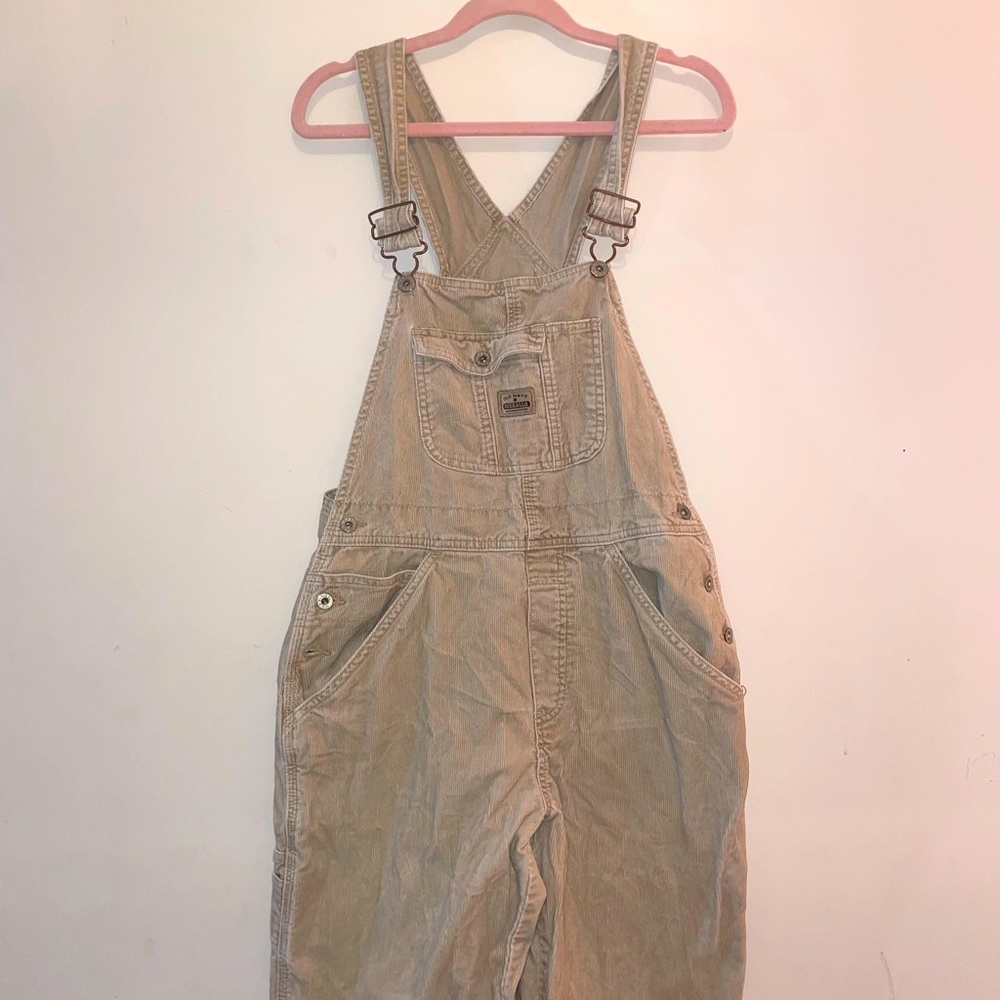 Old Navy Tan Corduroy Overalls